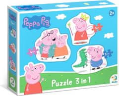 Dodo Toys Puzzle Prasátko Peppa: Rodina 3v1 (2,3,4 dílků)