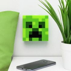CurePink Dekorativní noční světlo Minecraft: Crepper (10 x 10 x 4 cm)