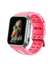 Dětské růžové 4G smart hodinky H1-2024 80GB s GPS a bezkonkurenční výdrží baterie