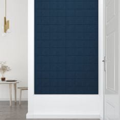 Vidaxl Nástěnné panely 12 ks modré 60 x 30 cm samet 2,16 m²