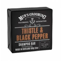 Scottish Fine Soap Pánský tuhý šampon - Černý pepř & Ostropestřec, 100 g