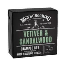 Scottish Fine Soap Pánský tuhý šampon - Vertiver & Santalové dřevo, 100 g
