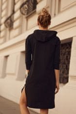 Fasardi Černé sportovní šaty s kapucí S