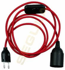 Segula Segula 80533 SET Pinocchio nástěnné svítidlo černá s textilním kabelem červená - E27