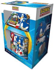 CurePink Dárkový set v krabičce Sonic: The Hedgehog (objem hrnku 315 ml)
