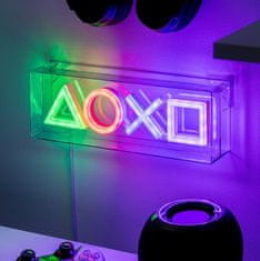 CurePink Stolní dekorativní lampa Playstation: Tlačítka (30 x 10 x 5 cm)