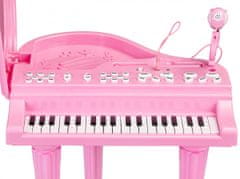 ModernHome Dětské piano s mikrofonem Tinny růžové