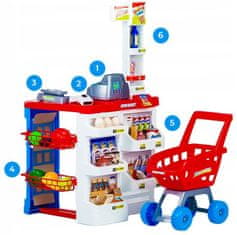 ModernHome Obchod pro děti s pokladnou, váhou a skenerem SUPER SHOP