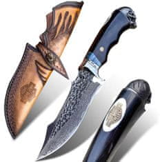 IZMAEL Damaškový lovecký nůž MASTERPIECE Shun-Černá KP31411