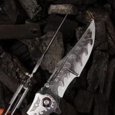 IZMAEL Damaškový lovecký skladací nůž MASTERPIECE Hiroto-Hnědá KP31417