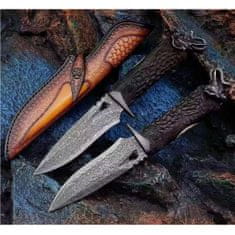IZMAEL Damaškový lovecký nůž MASTERPIECE Kenji-Černá KP31412