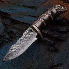 IZMAEL Damaškový lovecký nůž MASTERPIECE Kaoru-Tm.Hnědá KP31413