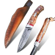 IZMAEL Damaškový outdoorový nůž MASTERPIECE Gaara-Hnědá KP31415