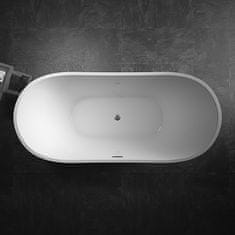 BPS-koupelny Volně stojící akrylátová vana HYD-RIC513D 180x80 bílá, odtokový komplet chrom