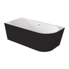 BPS-koupelny Akrylátová volně stojící rohová vana Zoya BW 150x75 (170x80) bílá/čená -WAS-150ZBP