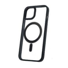 CPA Silikonové TPU pouzdro Satin Clear Mag pro iPhone 15 černé (GSM178065)