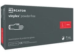 MERCATOR MEDICAL VINYLEX POWDER FREE - Vinylové rukavice (bez pudru) bílé, 100 ks, R-010, L