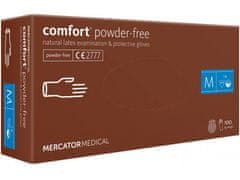 MERCATOR MEDICAL COMFORT POWDER-FREE – Latexové nepudrované rukavice, nesterilní - 100 ks, R-036, M