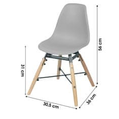 DOCHTMANN Dětská židle Jena šedá 30,5x36x56cm