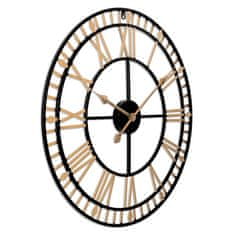 MPM QUALITY Designové kovové hodiny Colloseum, černá/zlatá