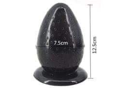 FAAK anální kolík jahoda černý - 7,5 cm