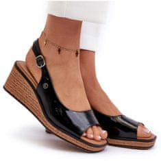 Sergio Leone Kotníkové sandály černé velikost 40