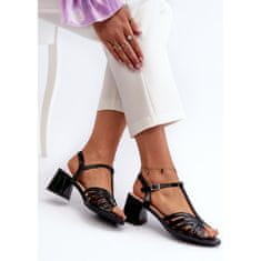 Lakované sandály na podpatku Sergio Leone velikost 40