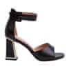 Elegantní dámské sandály na podpatku Black velikost 40