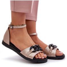 Vinceza Dámské ploché sandály s řetízkem velikost 37