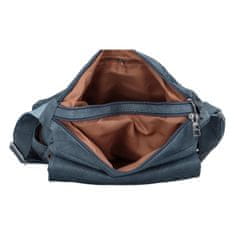 MaxFly Praktická dámská koženková kabelka s dlouhým uchem Bony, modrá