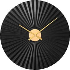 MPM QUALITY Designové kovové hodiny Dynamic, černá