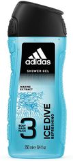 ADIDAS 3in1 ICE DIVE sprchový gel pro muže 250 ml