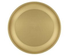 Párty plastový talíř zlatý - Silvestr - 21 cm - 1 ks