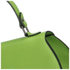 Delami Vera Pelle Kožená dámská kufříková kabelka do ruky Byrald, zelená