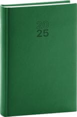 NOTIQUE Denní diář Aprint 2025, zelený, 15 x 21 cm