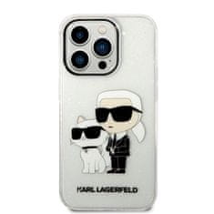 Karl Lagerfeld  Translucent Karl and Choupette NFT Zadní Kryt pro iPhone 14 Pro Transparent