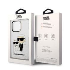 Karl Lagerfeld  Translucent Karl and Choupette NFT Zadní Kryt pro iPhone 14 Pro Transparent