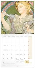 Grooters Poznámkový kalendář Alfons Mucha 2025, 30 × 30 cm