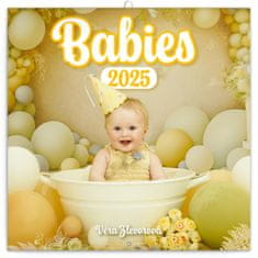 Presco Publishing Poznámkový kalendář Babies – Věra Zlevorová 2025, 30 × 30 cm