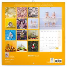 Presco Publishing Poznámkový kalendář Babies – Věra Zlevorová 2025, 30 × 30 cm