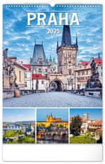 Presco Publishing Nástěnný kalendář Praha 2025, 33 × 46 cm