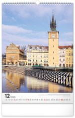 Presco Publishing Nástěnný kalendář Praha 2025, 33 × 46 cm