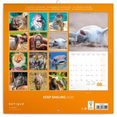 Presco Publishing Poznámkový kalendář Úsměv, prosím 2025, 30 × 30 cm