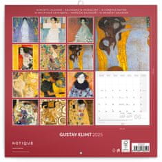 Grooters Poznámkový kalendář Gustav Klimt 2025, 30 × 30 cm