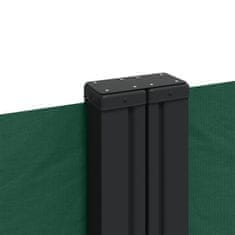 Vidaxl Zatahovací boční markýza tmavě zelená 120 x 1 000 cm