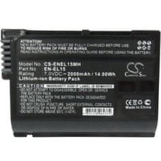 CameronSino Baterie pro Nikon D7000, D500, D600, D7200, D7500, Z5, Z6, 2000 mAh, Li-Ion