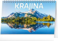 Grooters NOTIQUE Stolní kalendář Krajina CZ/SK 2025, 23,1 x 14,5 cm