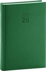 Grooters NOTIQUE Denní diář Aprint 2025, zelený, 15 x 21 cm