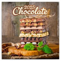 Grooters NOTIQUE Poznámkový kalendář Čokoláda 2025, voňavý, 30 x 30 cm
