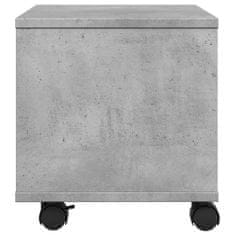 Vidaxl Stojan na tiskárnu na kolečkách betonově šedý 41 x 32 x 34,5 cm